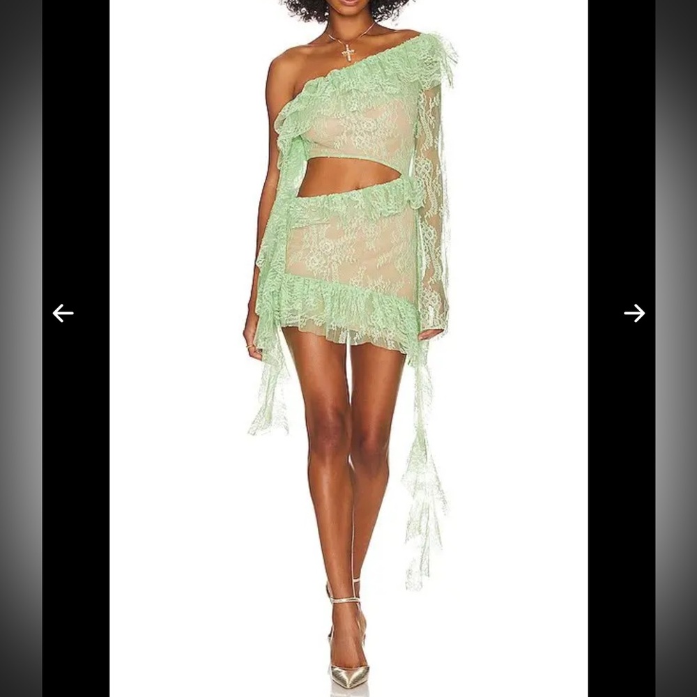 LOBA Revolve Ramona Mini Dress in Pale
Green